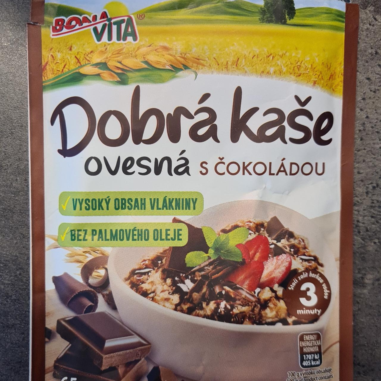 Fotografie - Dobrá kaša ovsená čokoláda Bonavita