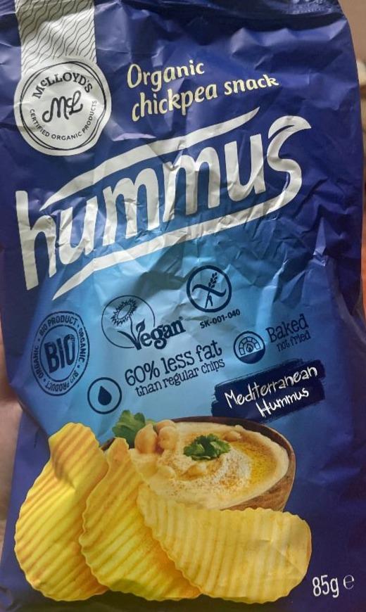 Fotografie - Organic chickpea snack hummus Mediterranean Hummus McLloyd´s