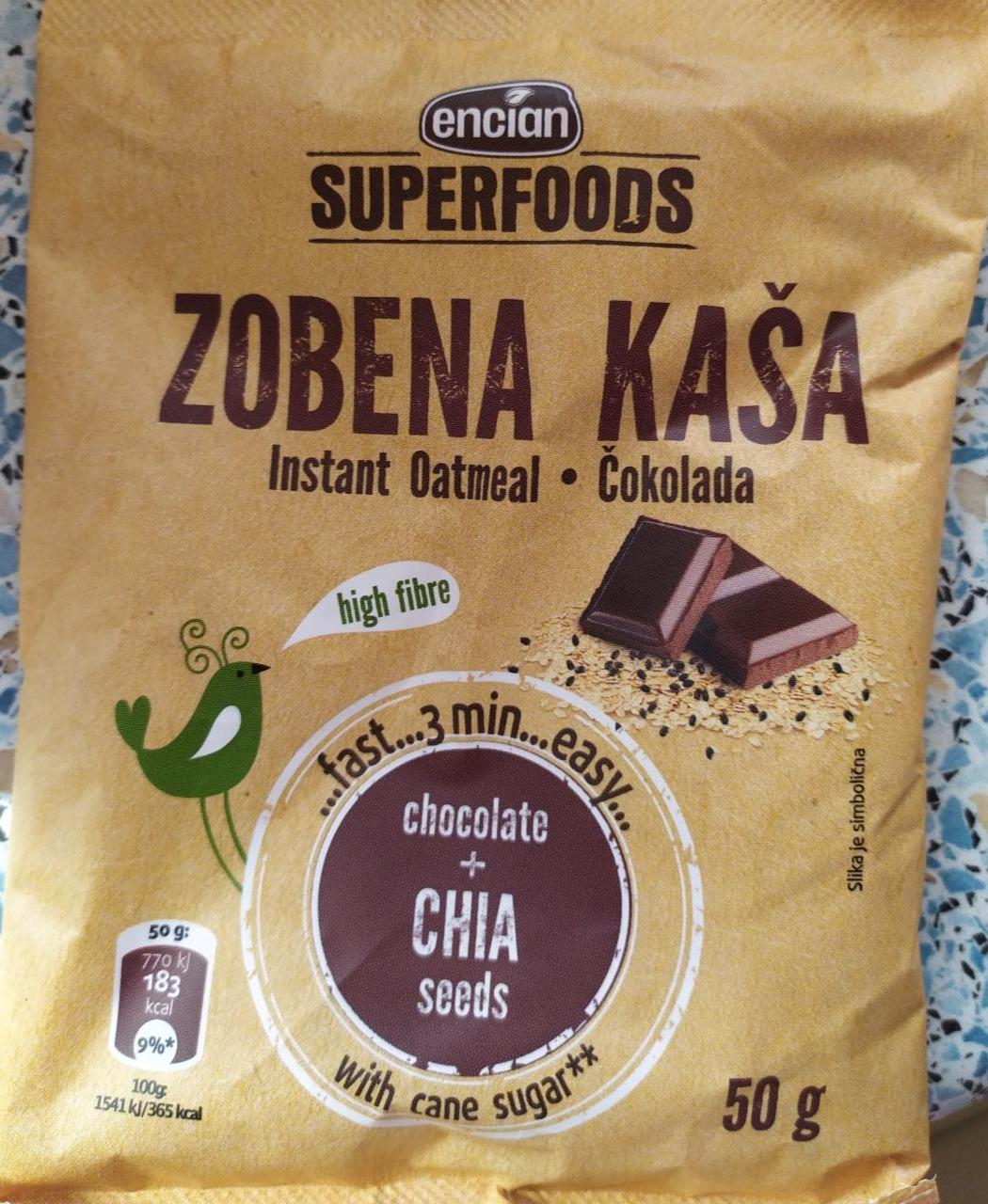 Fotografie - Encian Superfoods Zobena Kaša Čokolada