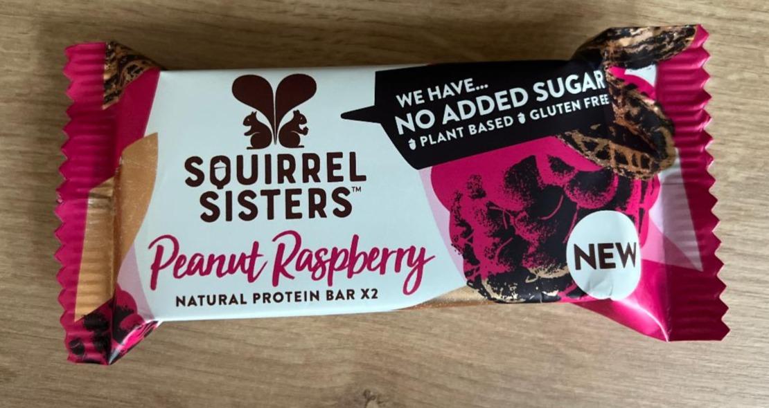 Fotografie - Peanut Raspberry Natural protein bar x2 Squirell Sisters