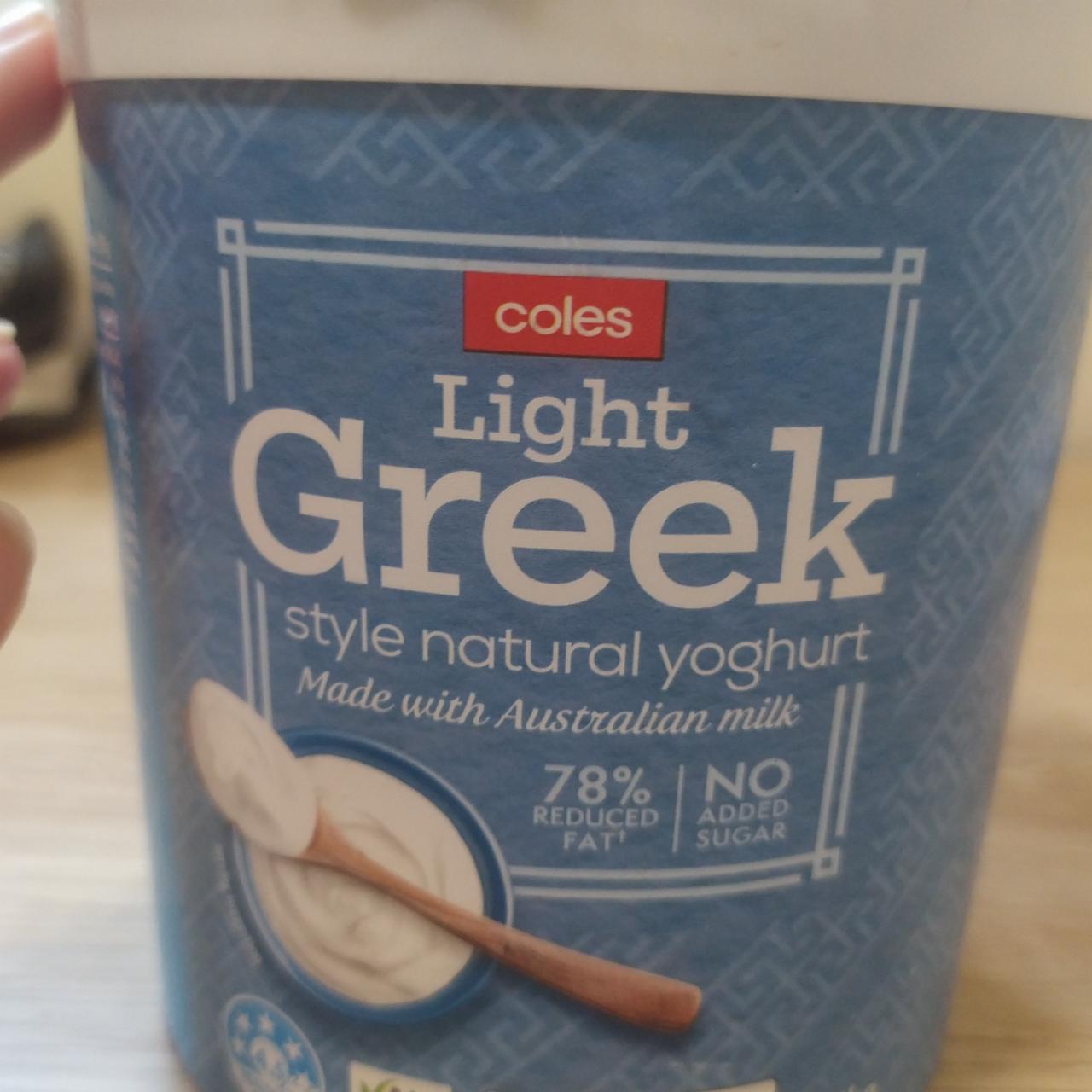 Fotografie - Light greek style natural yoghurt Coles