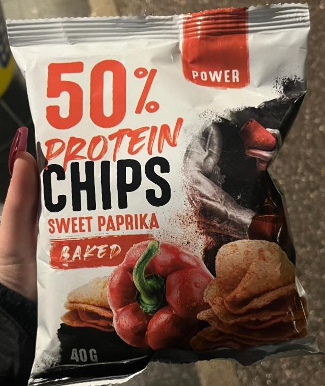 Fotografie - 50% Protein Chips Sweet Paprika Baked Power
