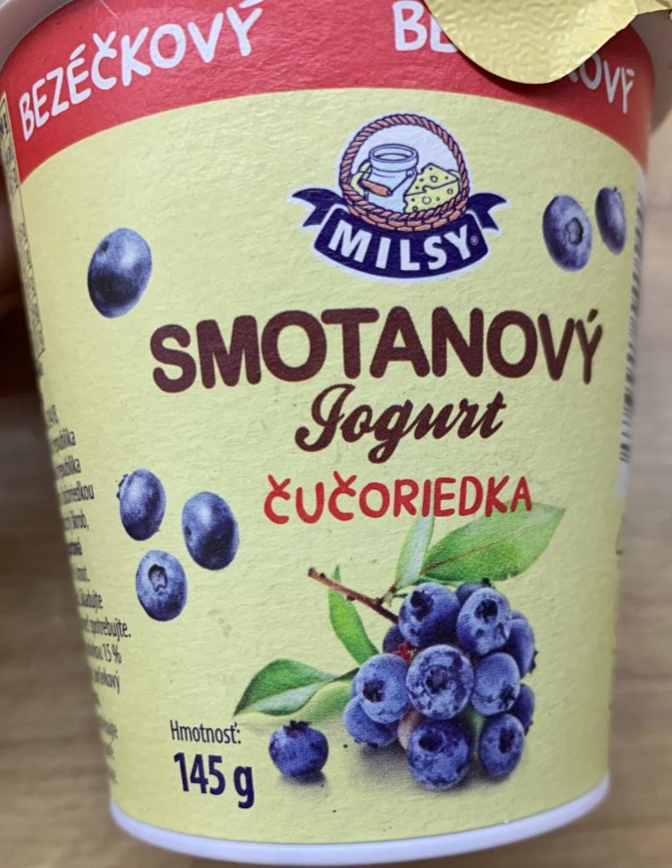 Fotografie - Milsy Smotanový jogurt čučoriedka