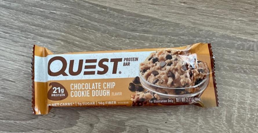 Fotografie - Quest Protein bar Chocolate chip cookie dough
