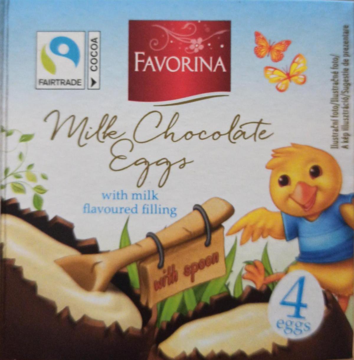 Fotografie - Milk Chocolate Eggs with milk flavoured filling Favorina