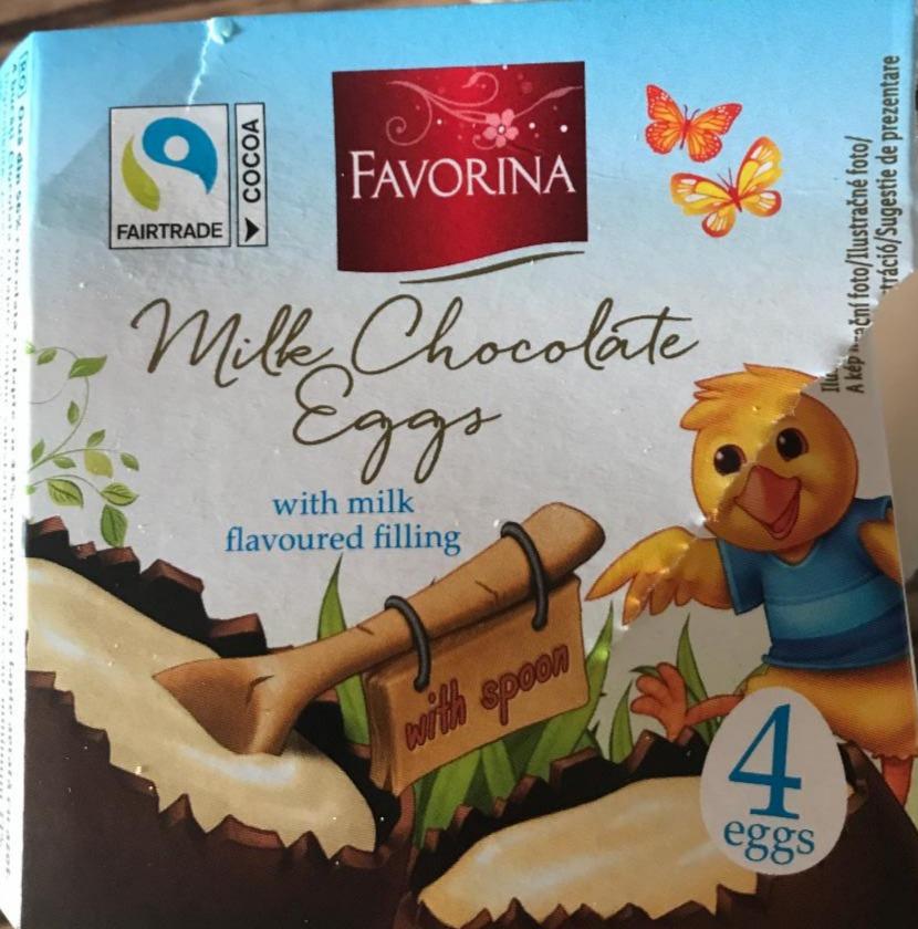 Fotografie - Milk Chocolate Eggs with milk flavoured filling Favorina
