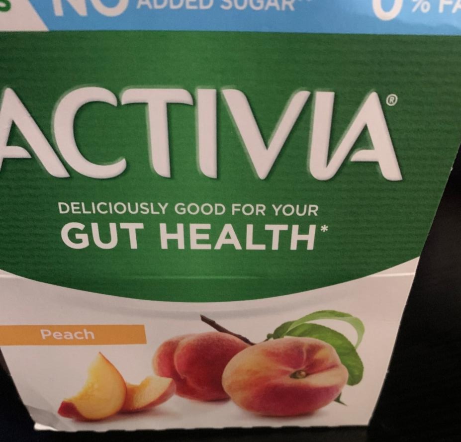 Fotografie - Activia Gut Health Peach No Added Sugar 0% Fat Yogurt