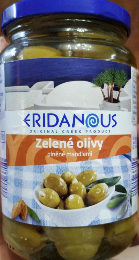 Fotografie - Zelené olivy plněné mandlemi Eridanous
