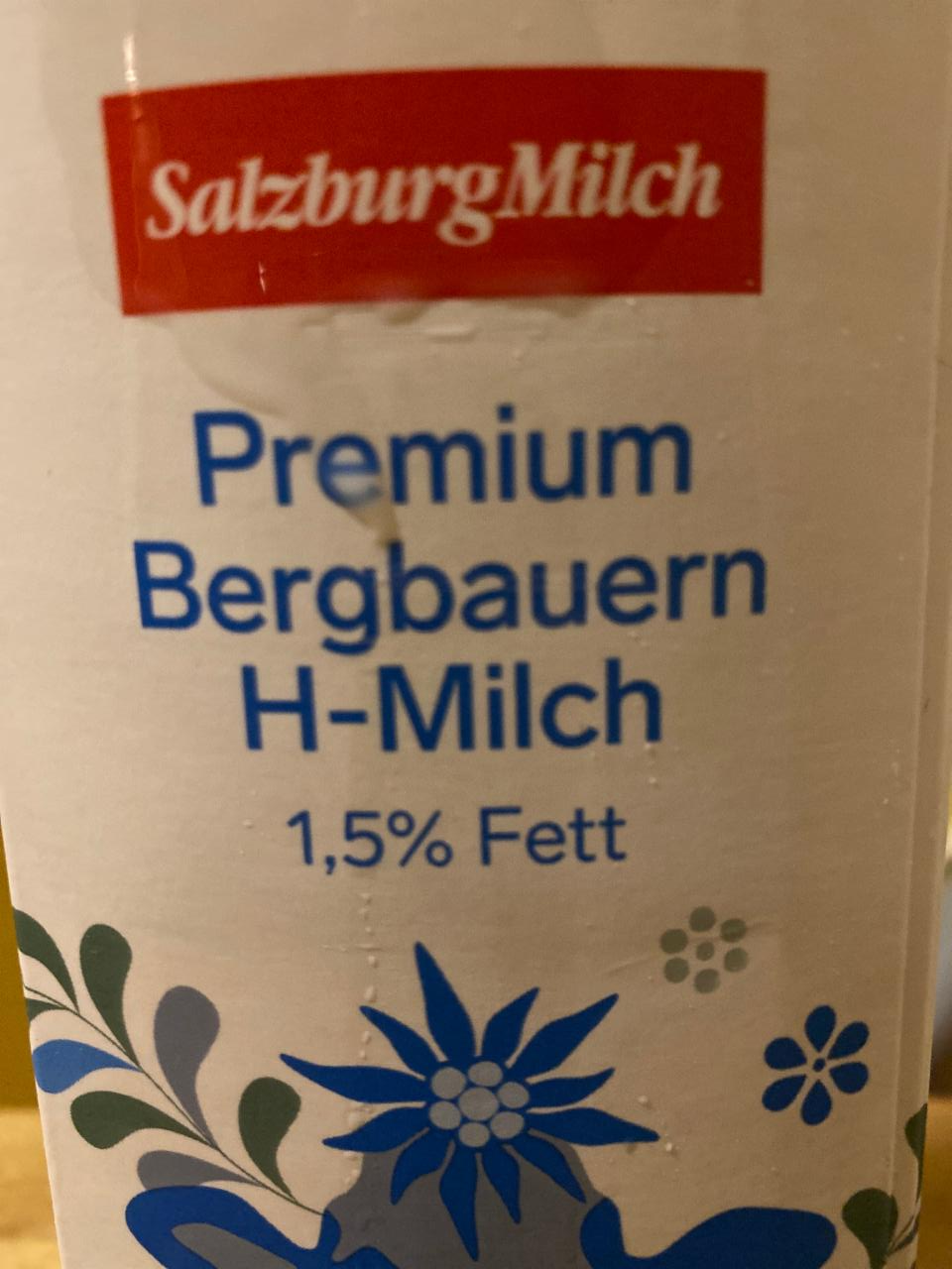 Fotografie - Premium Bergbauern H-Milch 1,5% Fett SalzburgMilch