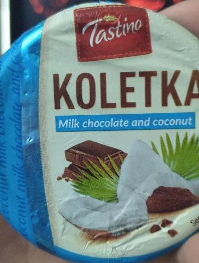 Fotografie - Tastino Koletka Milk chocolate and coconut