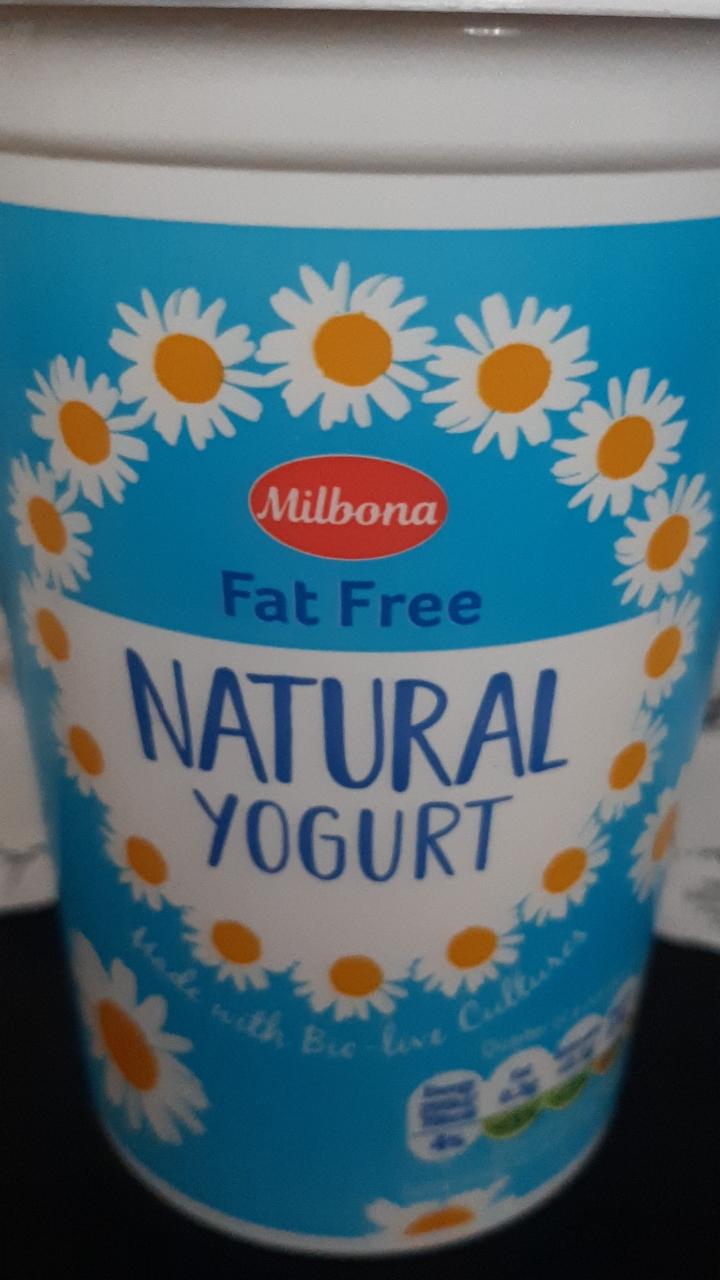 Fotografie - Milbona Fat Free Natural yogurt