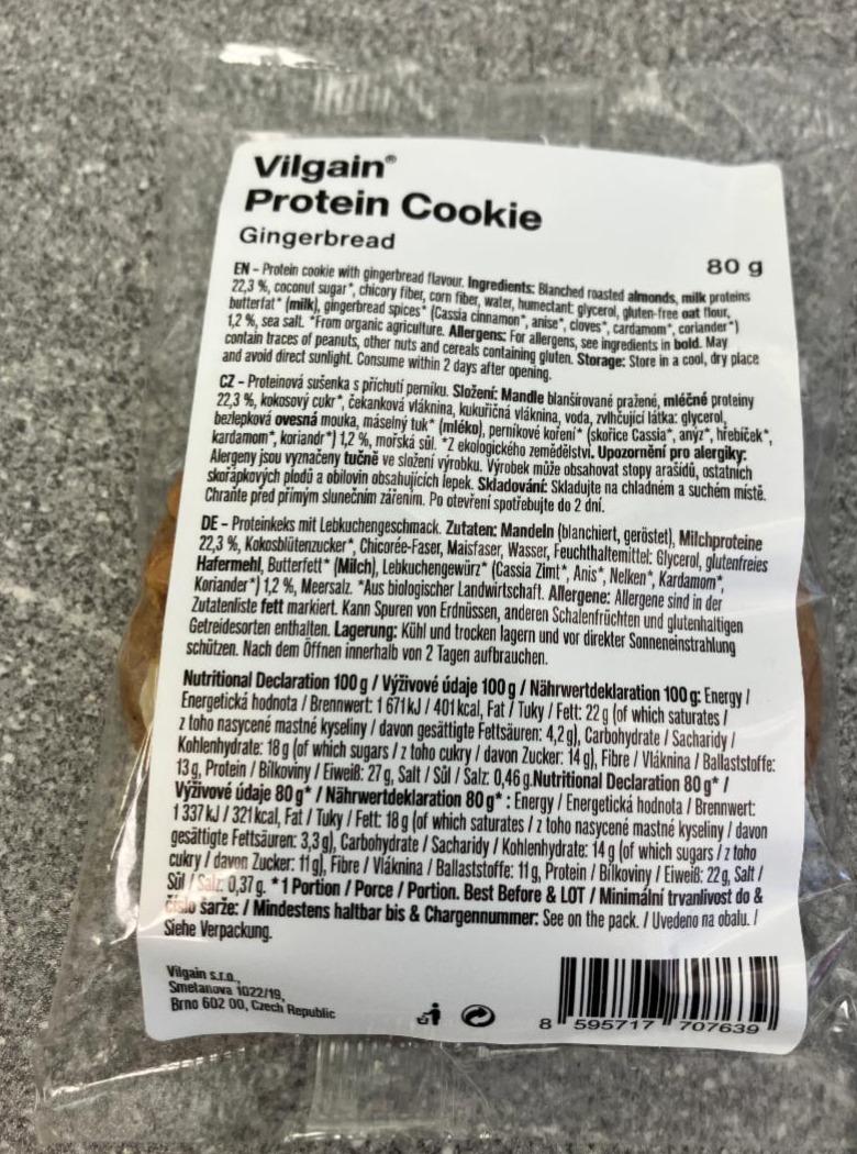 Fotografie - Protein Cookie Gingerbread Vilgain