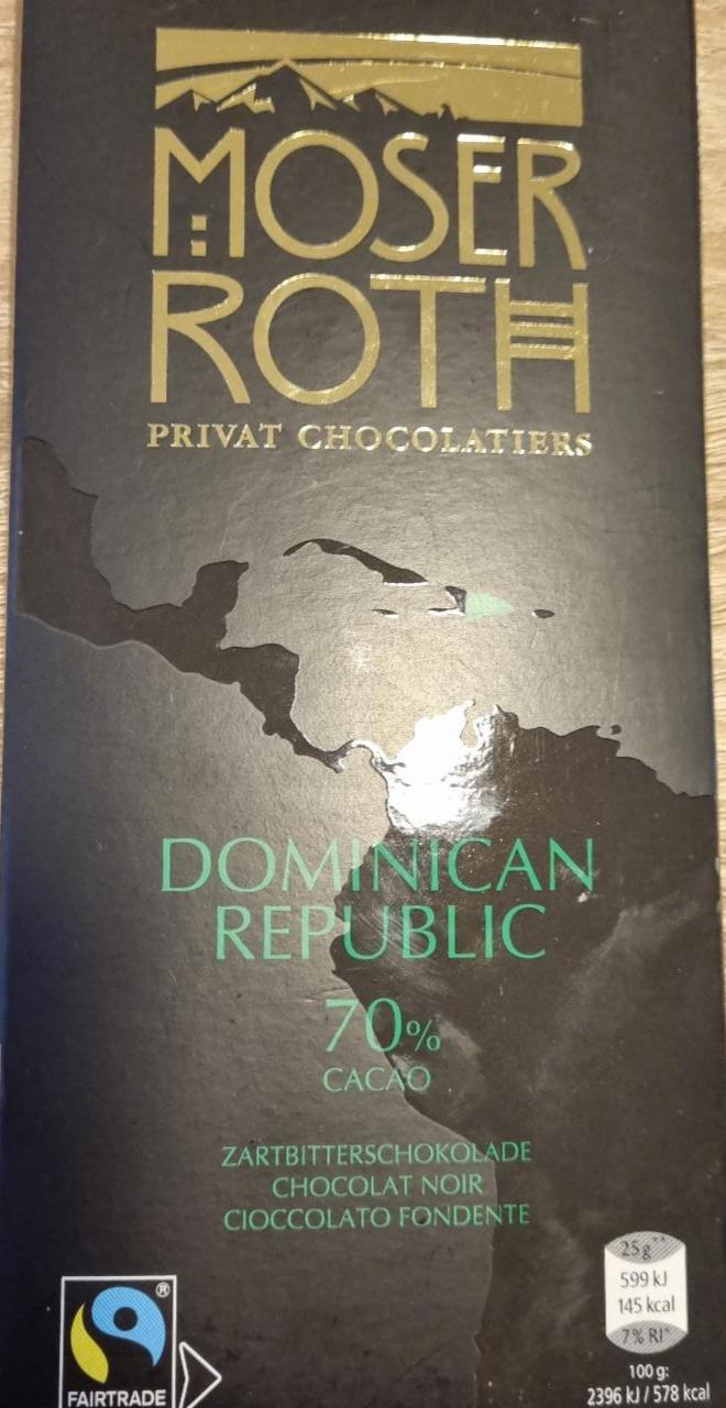 Fotografie - Dominican republic 70% cacao čokoláda Moser Roth