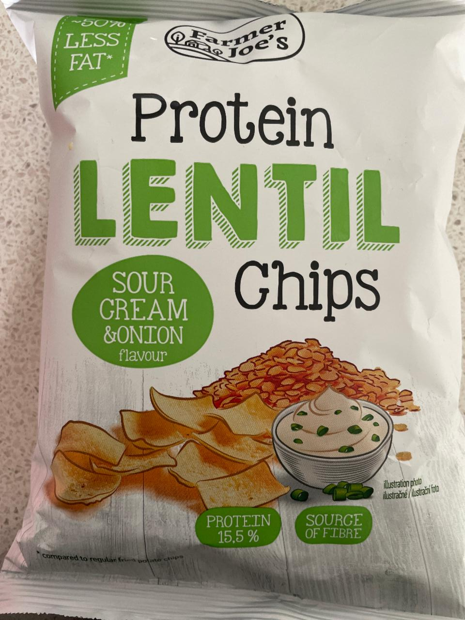 Fotografie - Protein Lentil Chips Sour cream & Onion Farmer Joe's