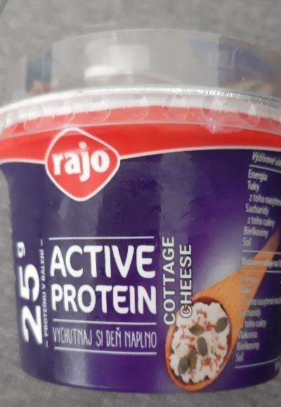 Fotografie - Rajo Cottage cheese Active protein (hodnoty pre zmes zŕn pri kombinovanej potravine)
