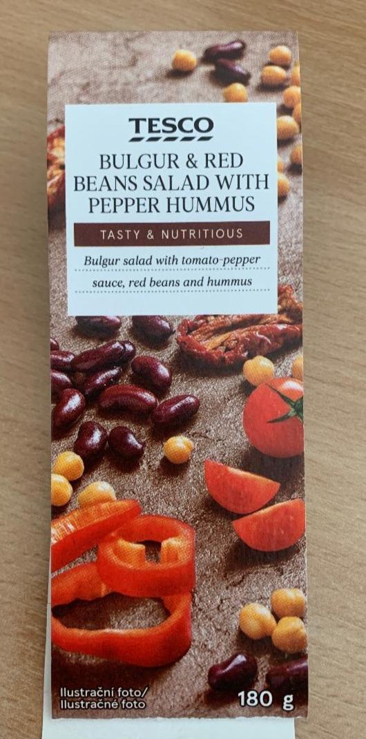 Fotografie - Bulgur & red beens salad with pepper hummus Tesco
