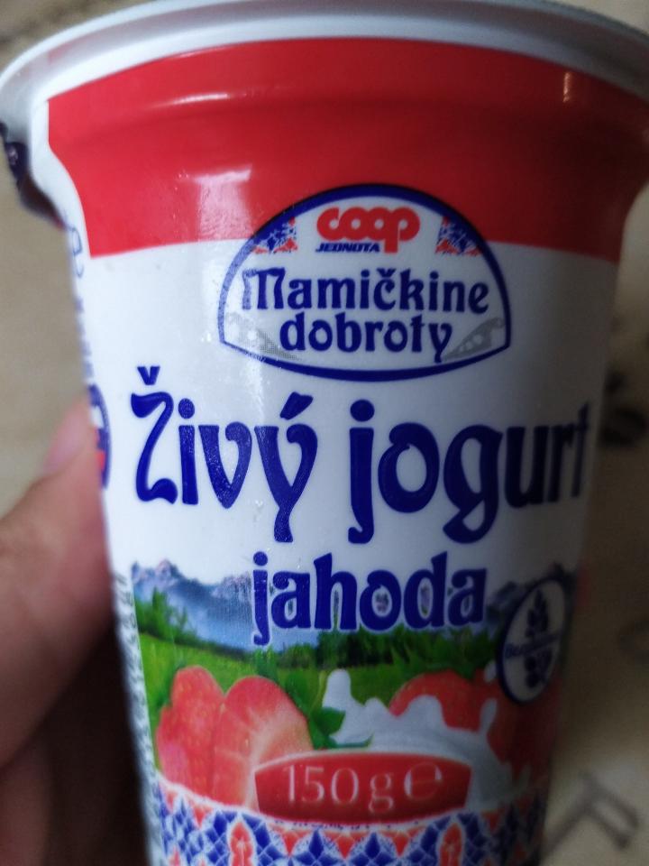 Fotografie - Živy jogurt jahoda coop mamickine dobroty