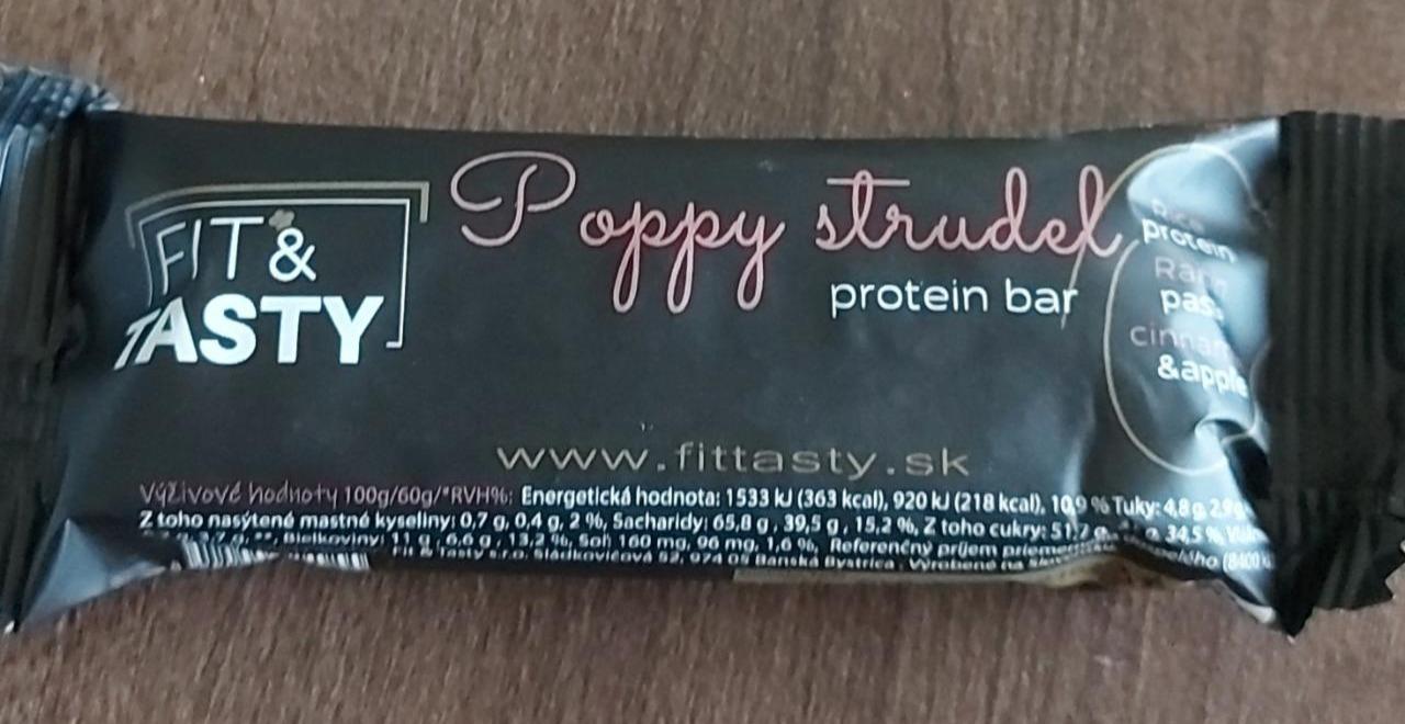 Fotografie - Poppy strudel protein bar Fit&Tasty