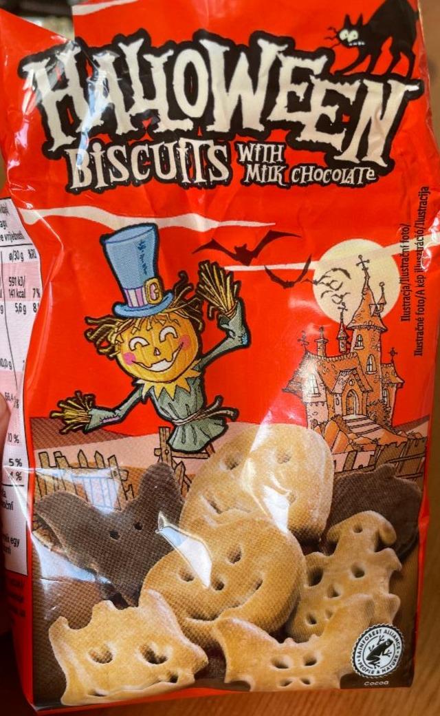 Fotografie - Halloween biscuits with milk chocolate Lidl