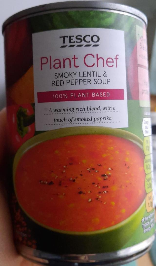Fotografie - Plant chef Smoky lentil & red pepper soup Tesco