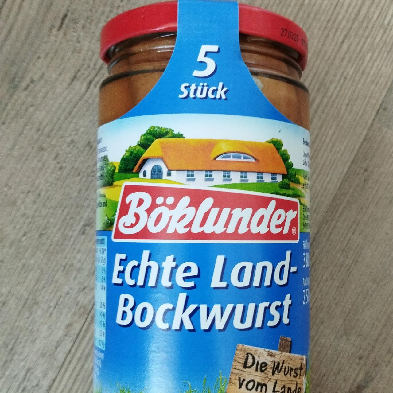 Fotografie - Echte Land-Bockwurst Böklunder