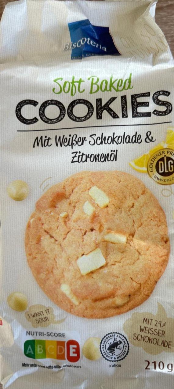 Fotografie - Soft Baked Cookies mit Weißer Schokolade & Zitronenöl Biscoteria