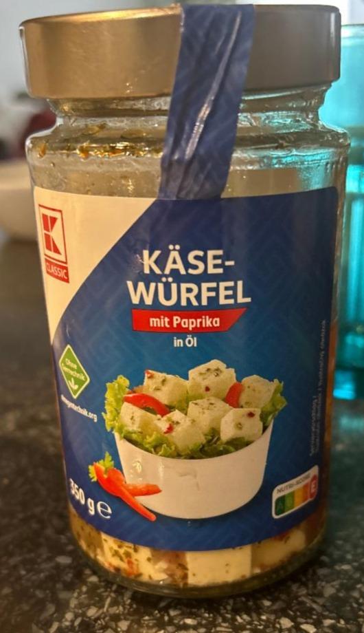 Fotografie - Käse-Würfel mit paprika in öl K-Classic