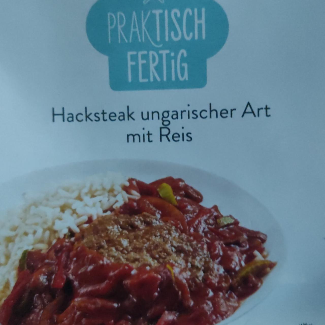 Fotografie - Hacksteak ungarischer Art mit Reis Praktisch Fertig Snack Time