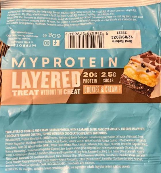 Fotografie - Layered treat Cookies & Cream Myprotein
