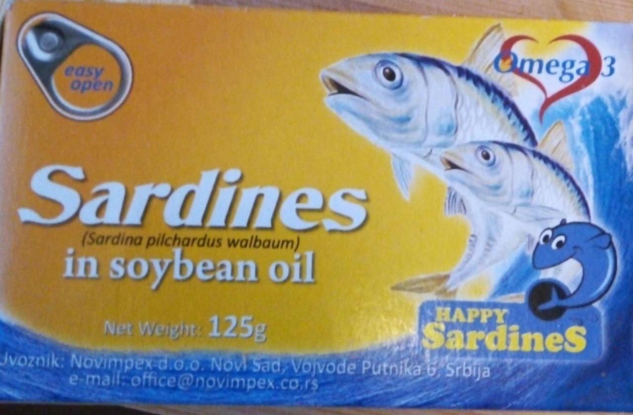 Fotografie - Sardines in soybean oil Happy Sardines