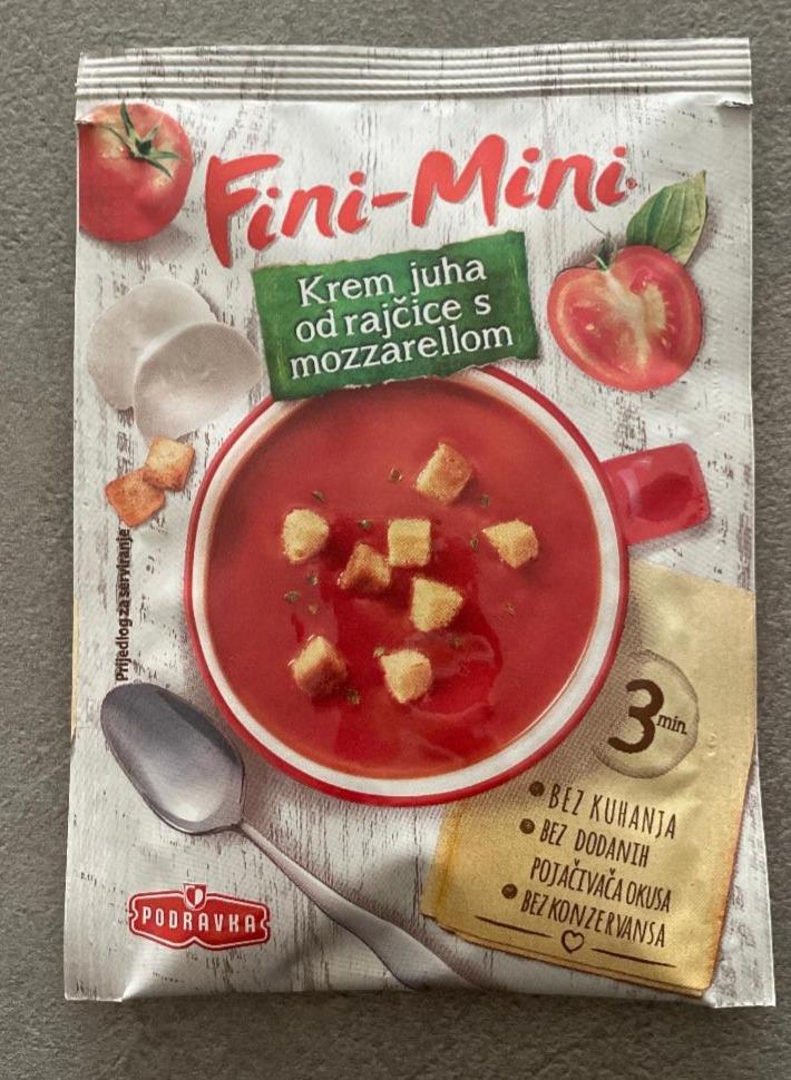 Fotografie - Fini-Mini Krem juha od rajčice s mozzarellom Podravka