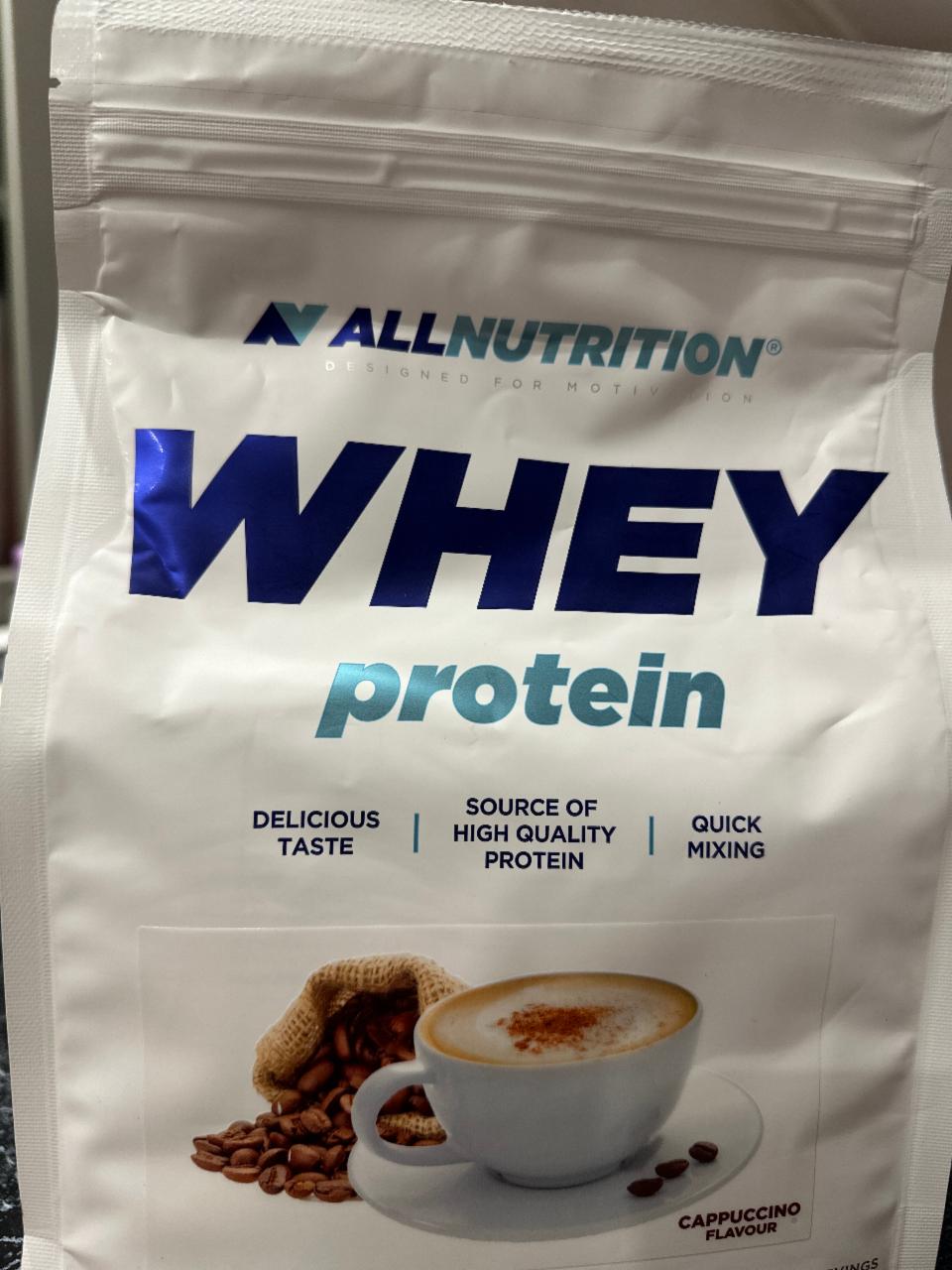 Fotografie - whey protein cappuccino flavour allnutrition
