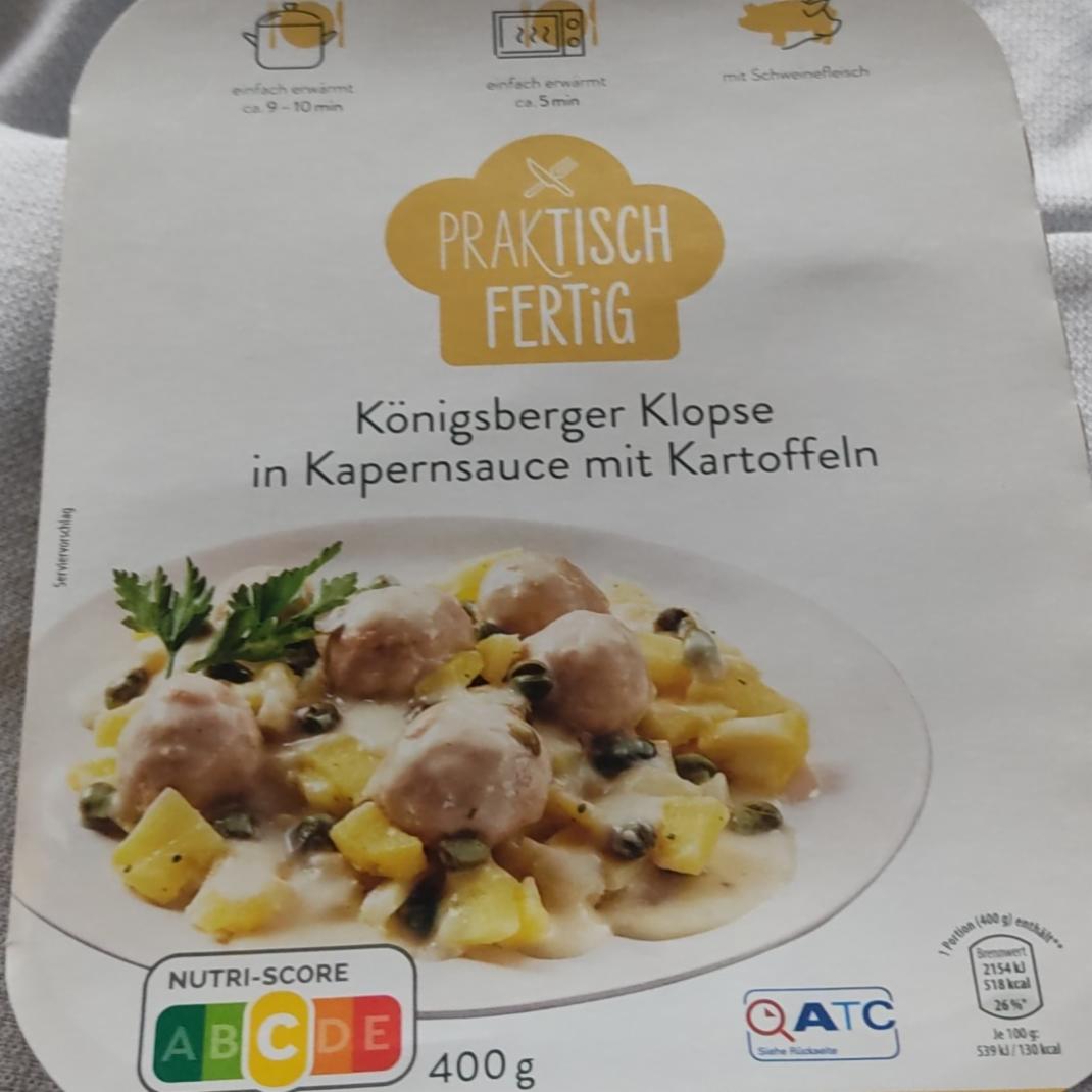 Fotografie - Königsberger Klopse in Kapernsauce mit Kartoffeln Praktisch Fertig