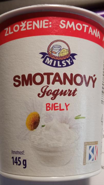 Fotografie - Smotanový jogurt biely Milsy