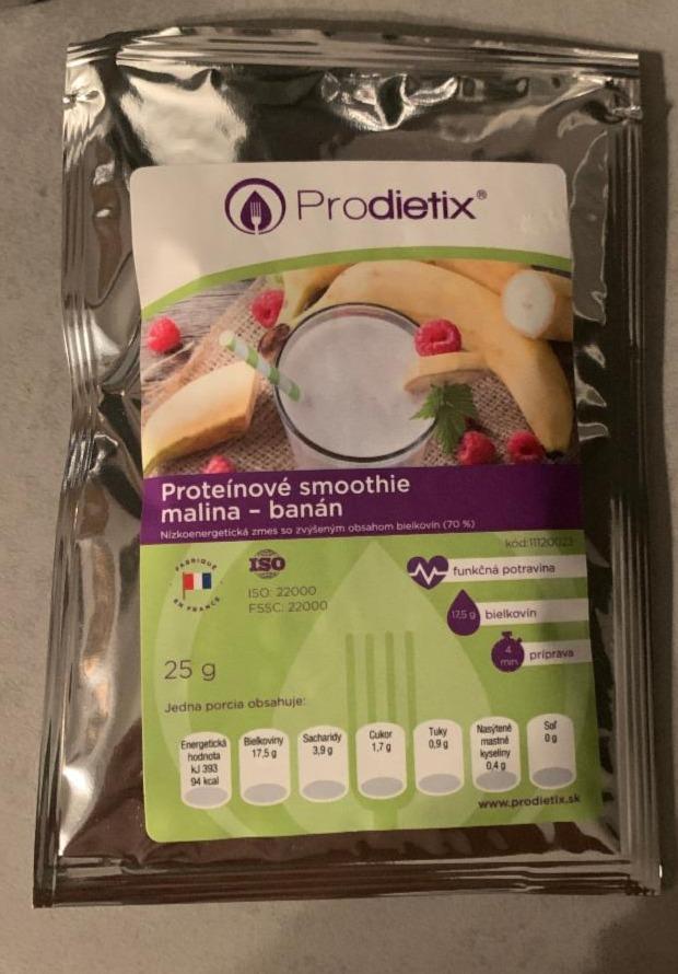 Fotografie - Prodietix Proteínové smoothie malina-banán