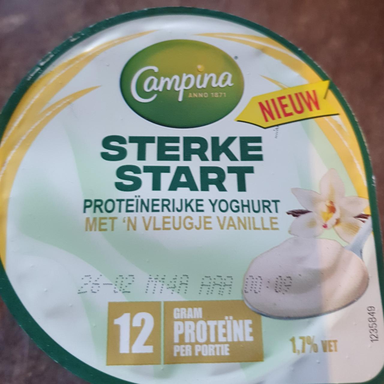 Fotografie - Sterke start yoghurt vanille Campina