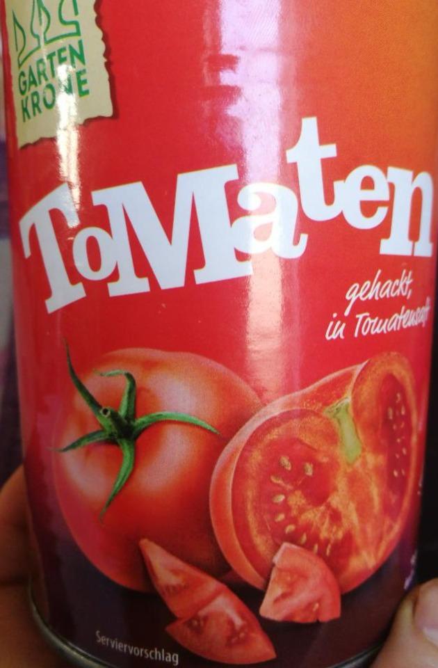 Fotografie - Tomaten gehackt in Tomatensaft Tomaten Gartenkrone