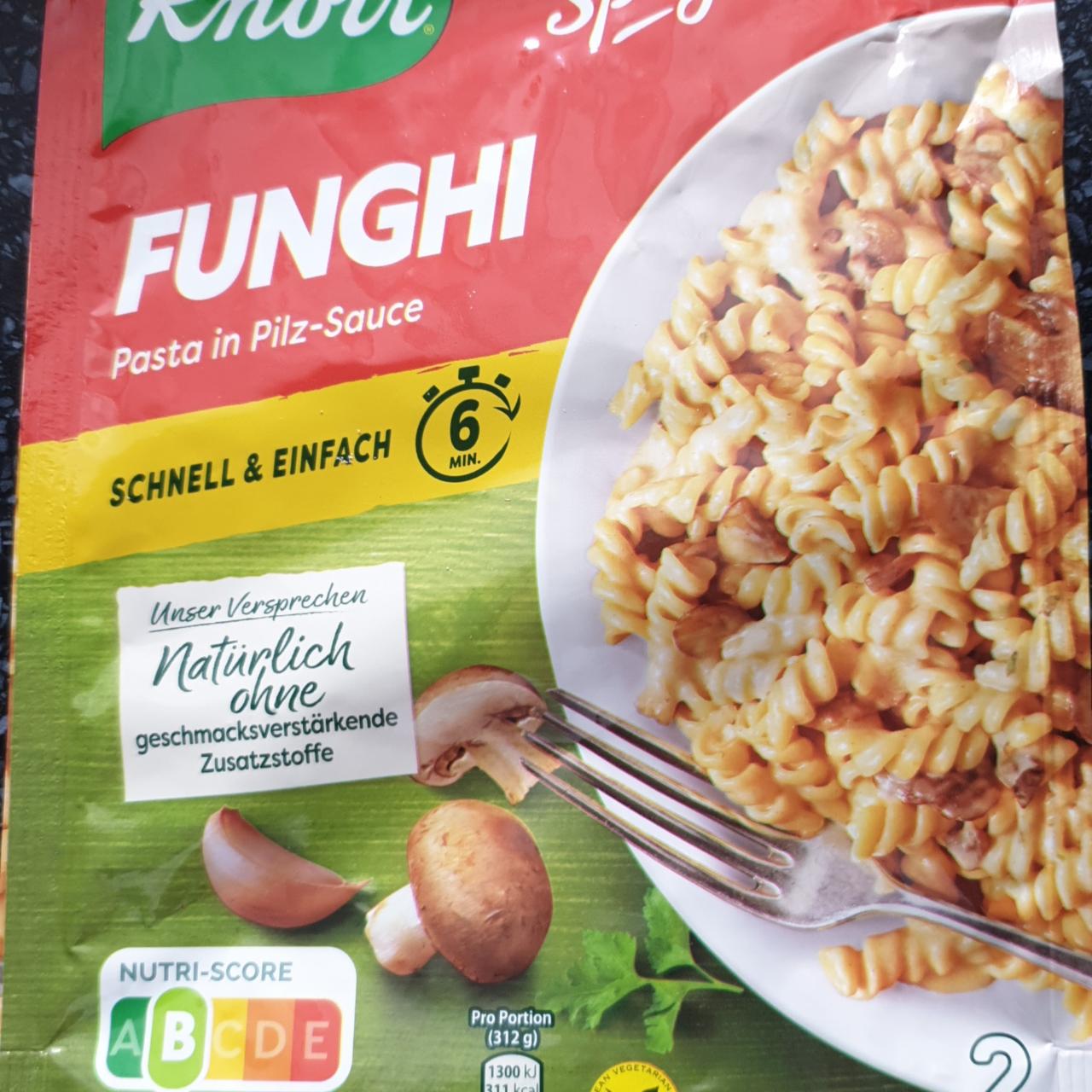 Fotografie - Funghi Pasta in Pilz-Sauce Knorr