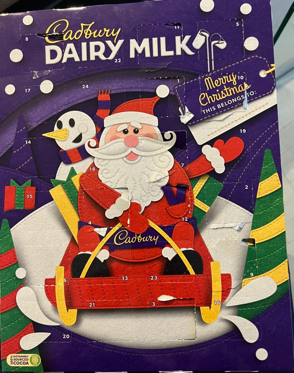 Fotografie - Dairy Milk Merry Christmas Cadbury