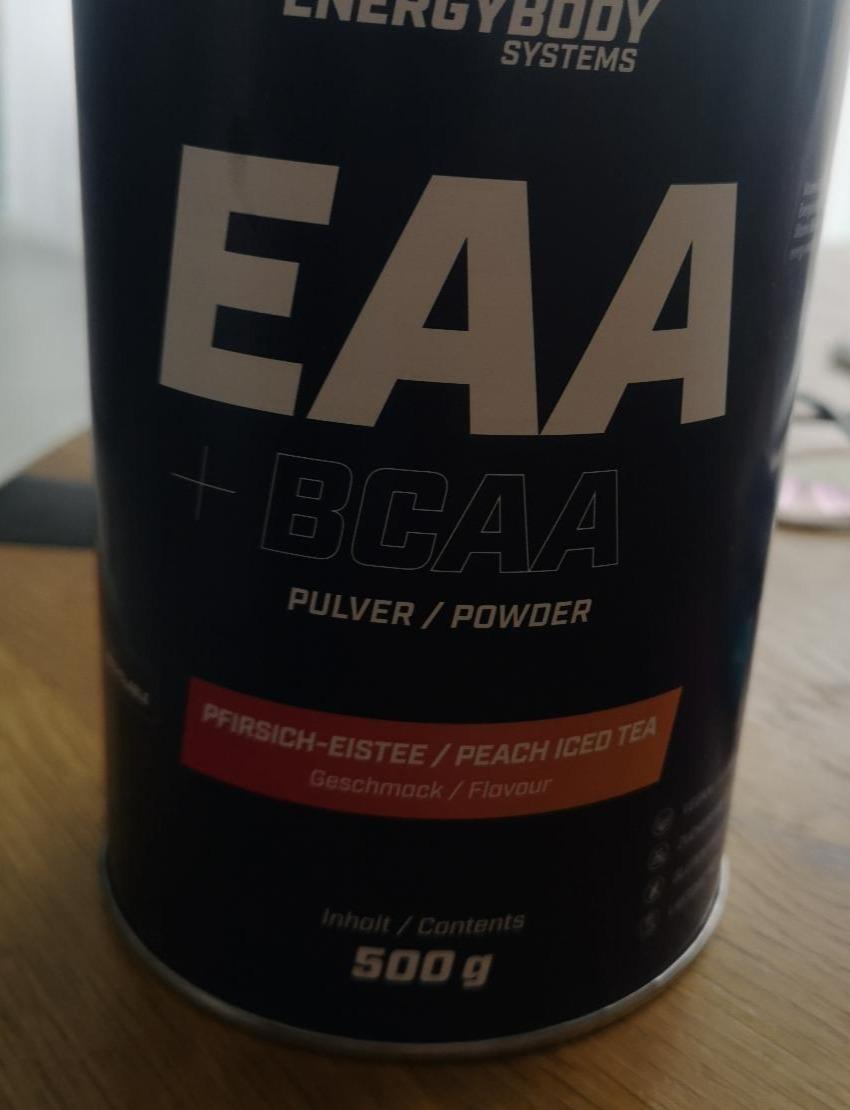 Fotografie - EAA + BCCA Powder Peach Iced Tea flavour EnergyBody Systems