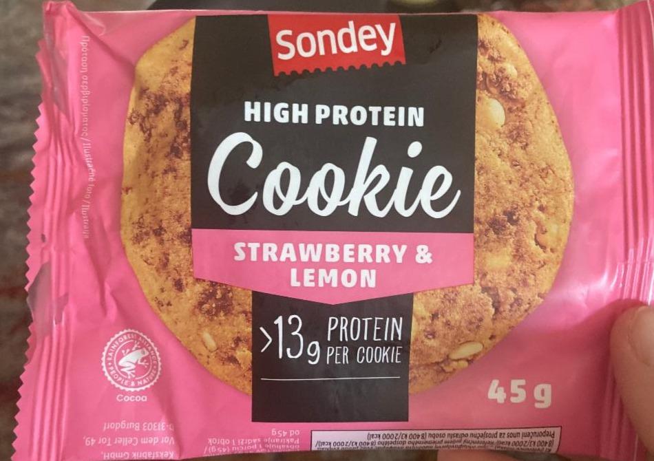 Fotografie - High Protein Cookie Strawberry & Lemon Sondey