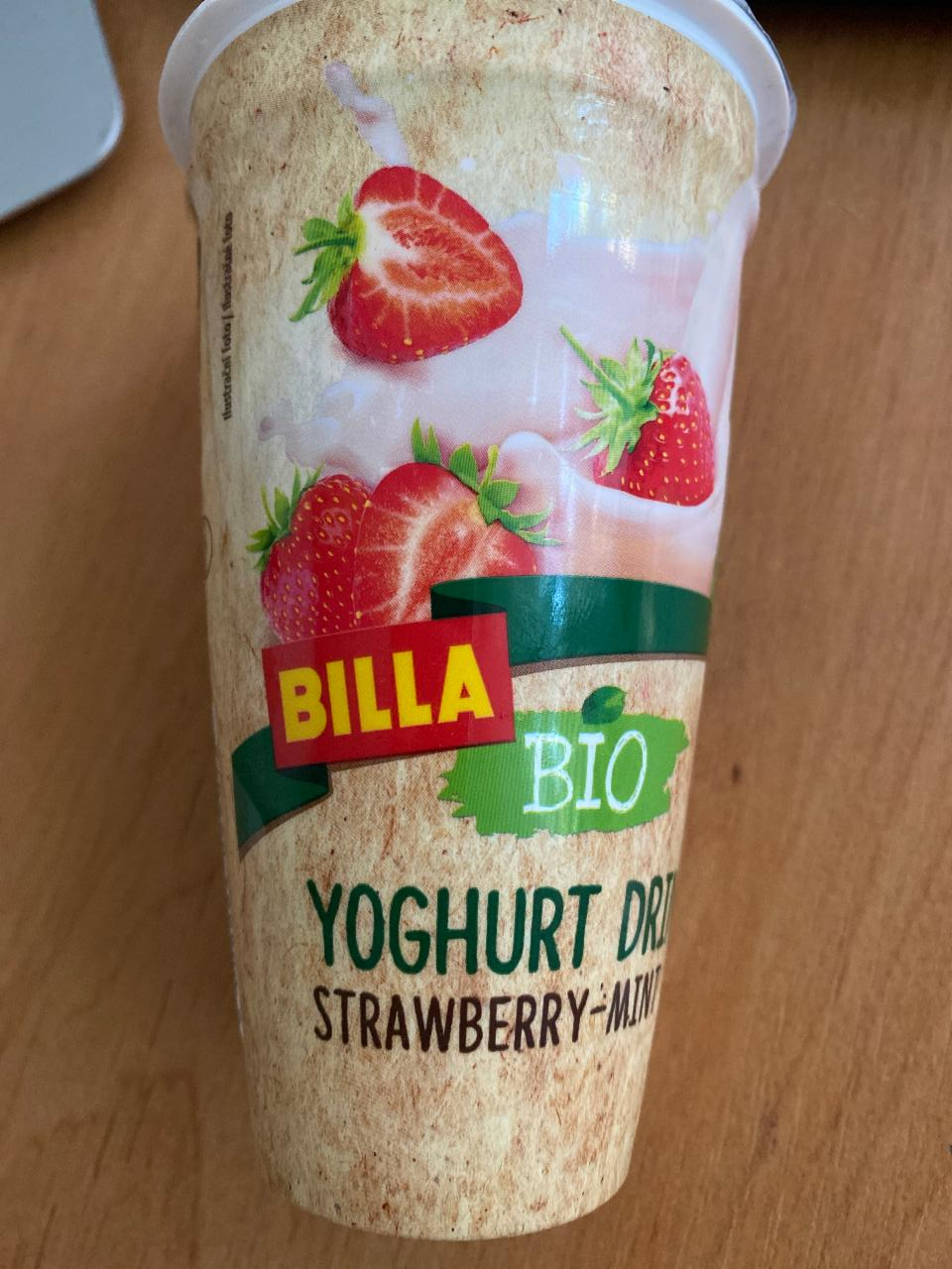 Fotografie - Yoghurt drink strawberry-mint Billa Bio