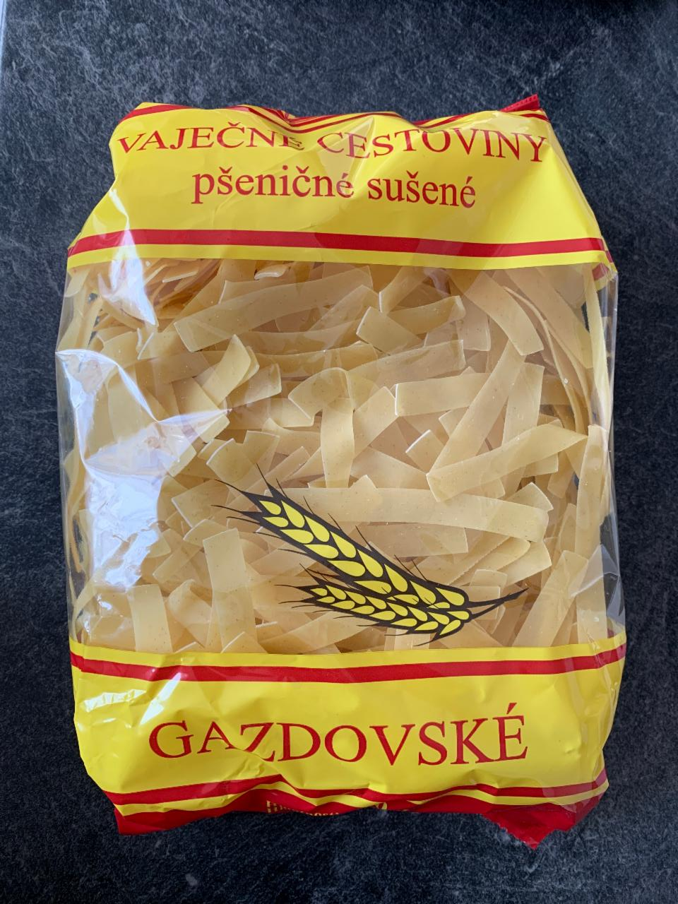 Fotografie - Vaječné cestoviny pšeničné sušené Gazdovské Komako