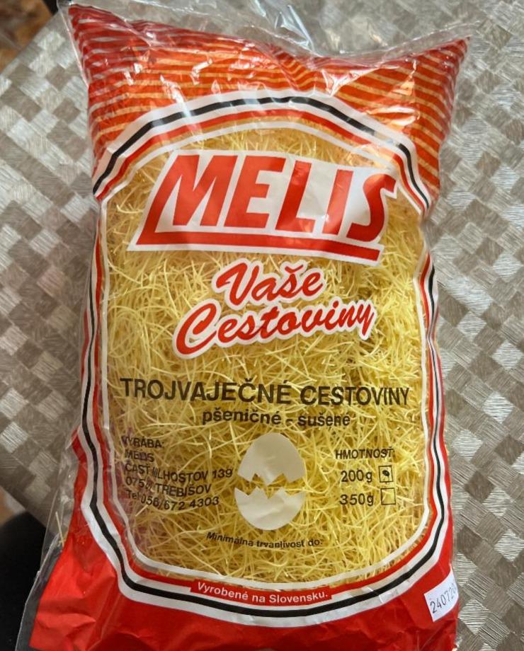 Fotografie - Trojvaječné cestoviny pšeničné - sušené Melis