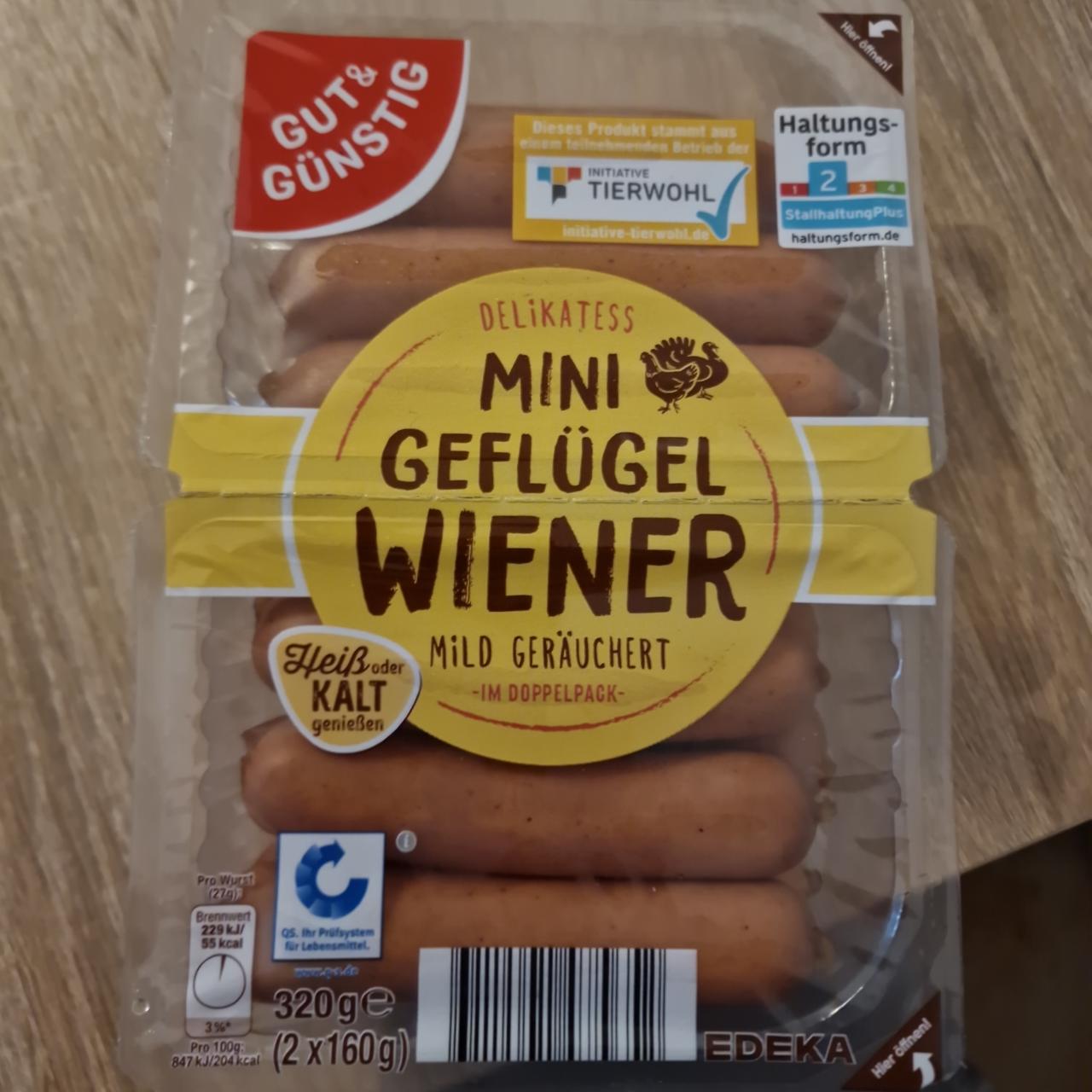 Fotografie - Delikatess Mini geflügel wiener Gut&Günstig