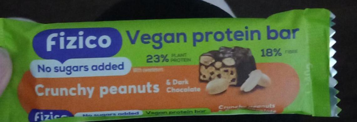 Fotografie - Vegan Protein Bar Crunchy peanuts & Dark Chocolate Fizico