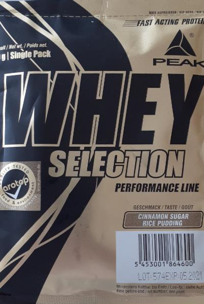 Fotografie - Peak Whey Selection Performance Line cinnamon sugar