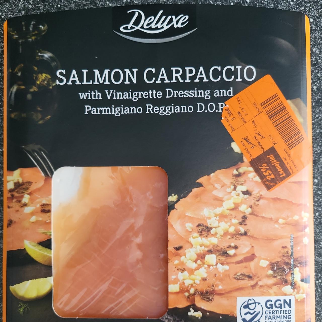 Fotografie - Salmon Carpaccio with Vinaigrette Dressing and Parmigiano Reggiano Deluxe