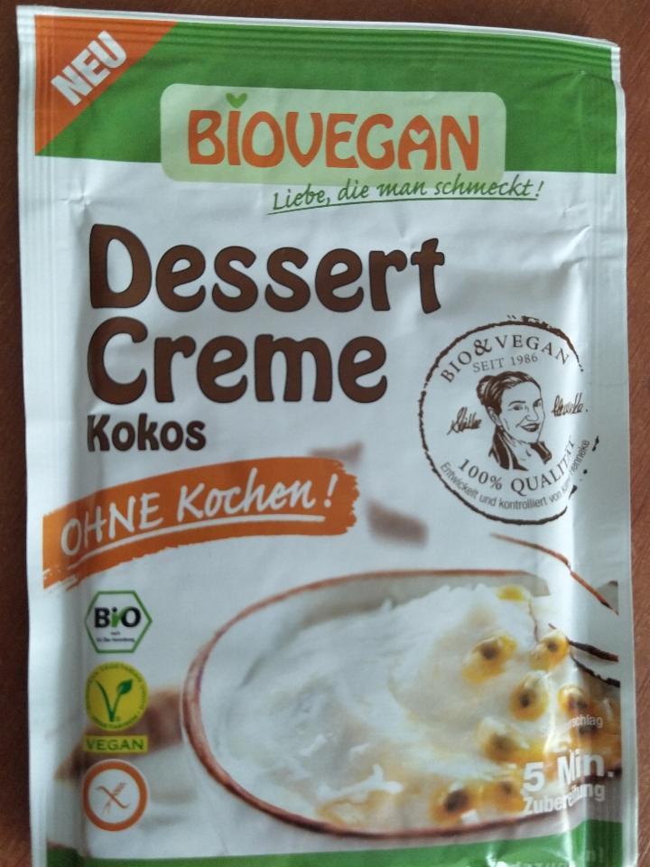Fotografie - Biovegan dessert creme kokos