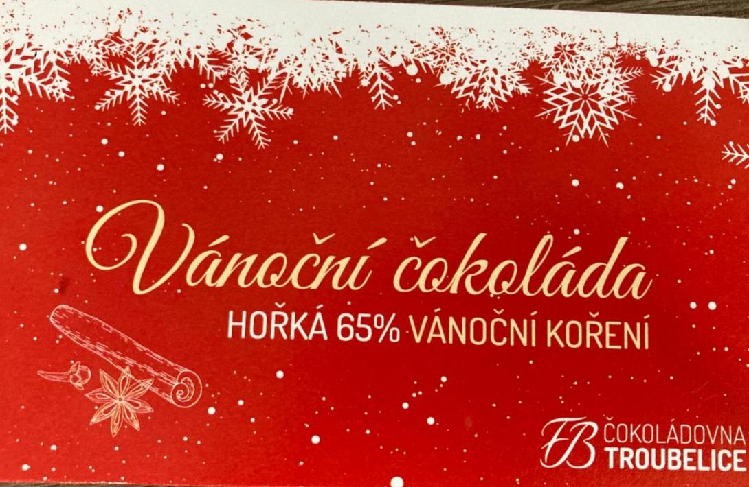 Fotografie - Vánoční čokoláda HOřká 65% vánoční koření Čokoládovna Troubelice